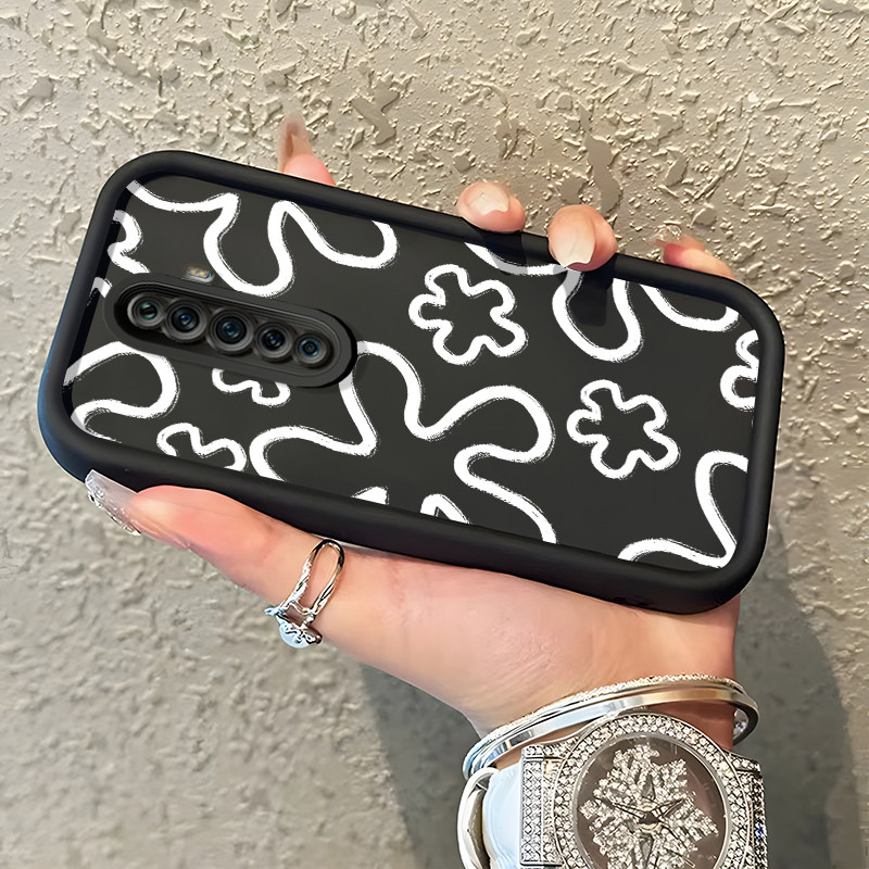 Casing Hp Untuk OPPO Reno 2F Reno 2Z Reno2 F Reno2 Z Case Casing menggambar salju pola Kasus HP Tang