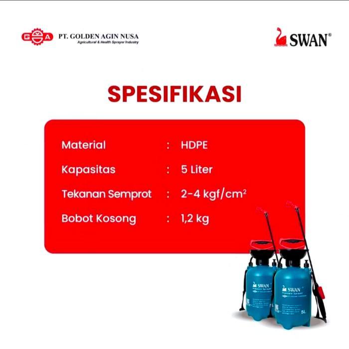 swan 5 liter/sprayer swan 5L tabung hijau original