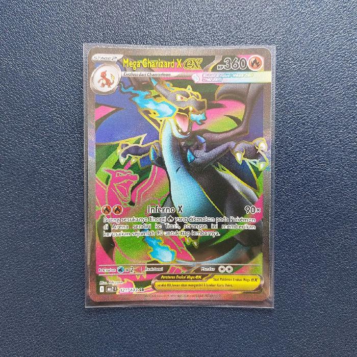 Mega Charizard X EX SR kobaran biru pokemon indonesia MA2