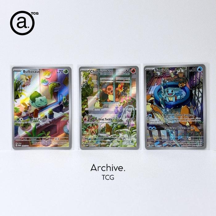 Bulbasaur Charmander Squirtle Pokemon Indonesia - Promo Harta Berkilau