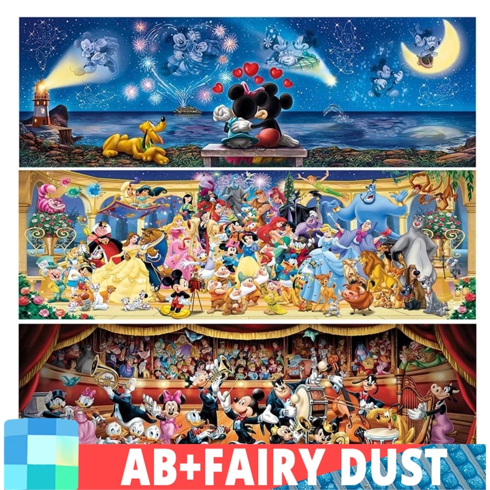 Fairy Dust AB The Jungle Book Dumbo Family 5D DIY Diamond Painting Disney Villain Bad Women Witch