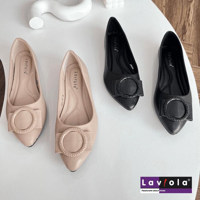 Berrybenka - 3880 LSH - Flat Shoes Wanita Black dan Apricot