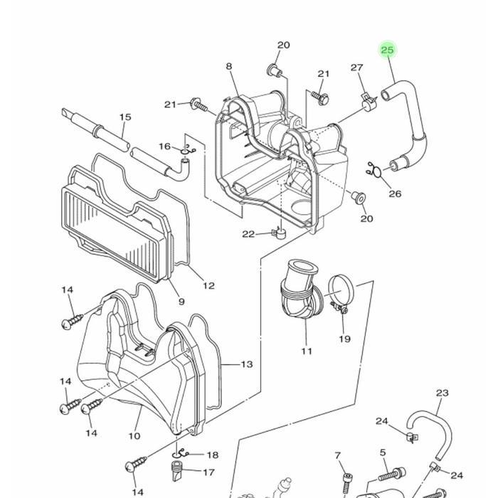 HOSE BEND 1 PIPA SELANG AIS HAWA UDARA KE BOX RUMAH FILTER SARINGAN UDARA JUPITER Z NEW 115 ROBOT