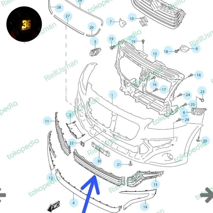 Gril Bemper Bawah Suzuki Ertiga Dreza