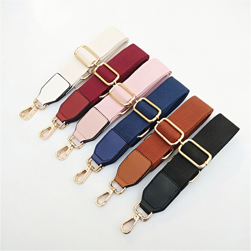 Nylon Shoulder Bag Strap Wide Spare Bag Strap Pure Color Women'S Nylon Messenger Bag Accessories Bag