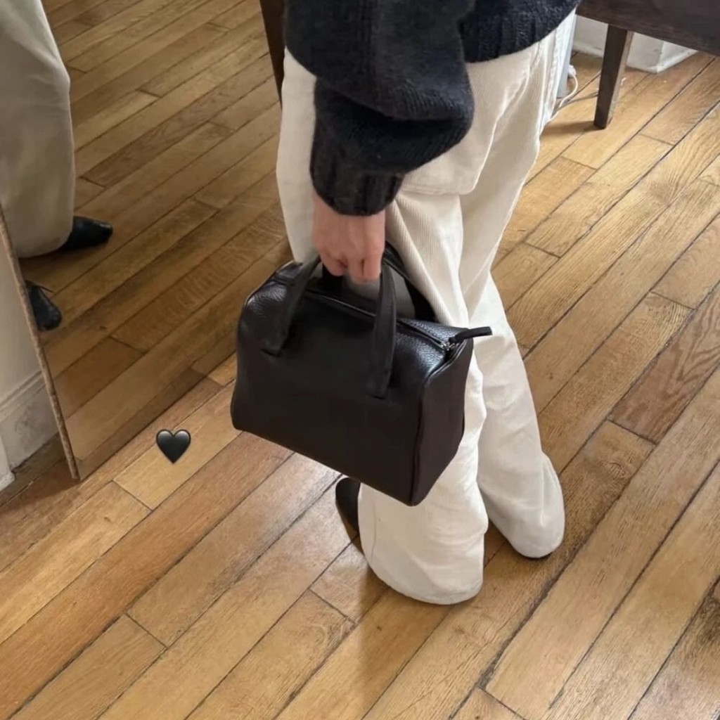 Minimalist Style Bowling Bag Handbag Boston Pillow Korean Niche Nothing Written Urban Simple Top