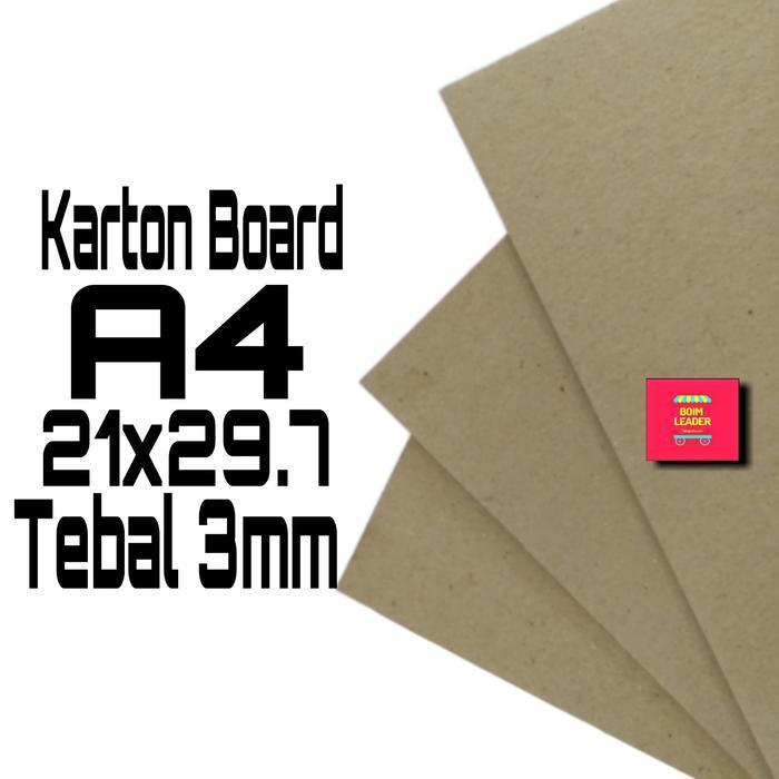Karton Board Tebal 3mm ukuran A4