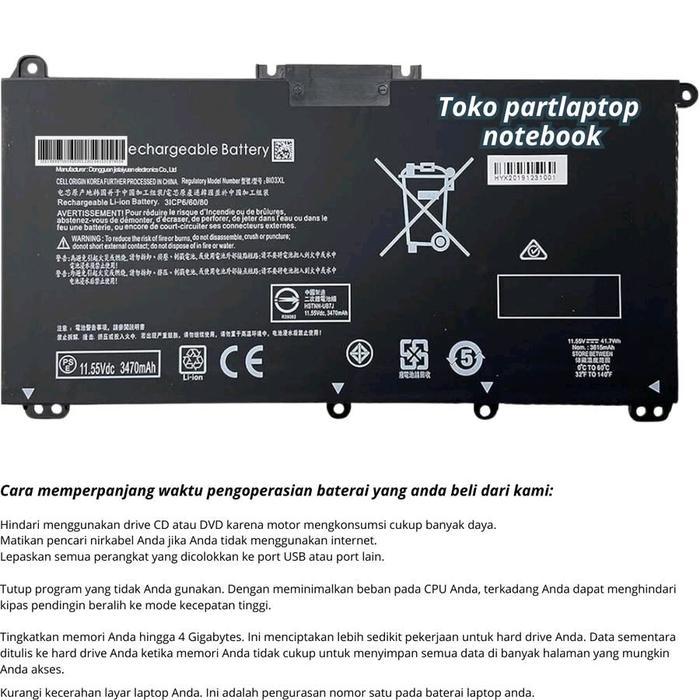 Baterai HP 15-EF2126WM EF2033DX EF2013DX EF2040TG EF2025TG EF2030TG HT03XL