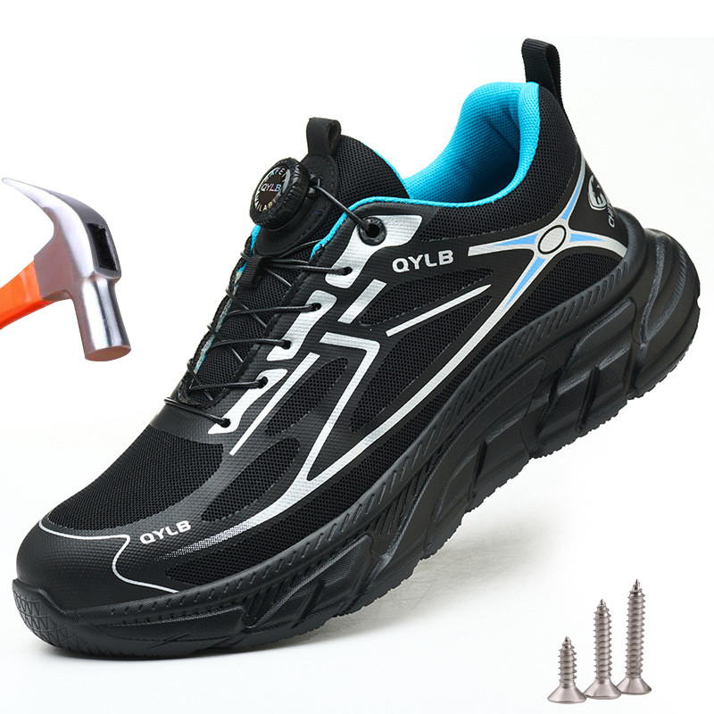 Size 47 48 Safety Shoes Men Women Breathable Steel Toe Work Shoes Puncture-Proof Work Sneakers