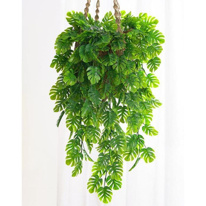 Daun juntai monstera bambu daun rambat gantung artificial daun hias