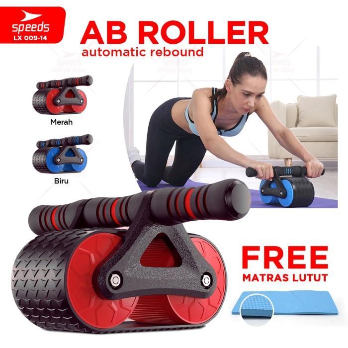 SPEEDS Ab Roller Double Wheel Ab Wheel Alat Latihan Otot Perut 009-14
