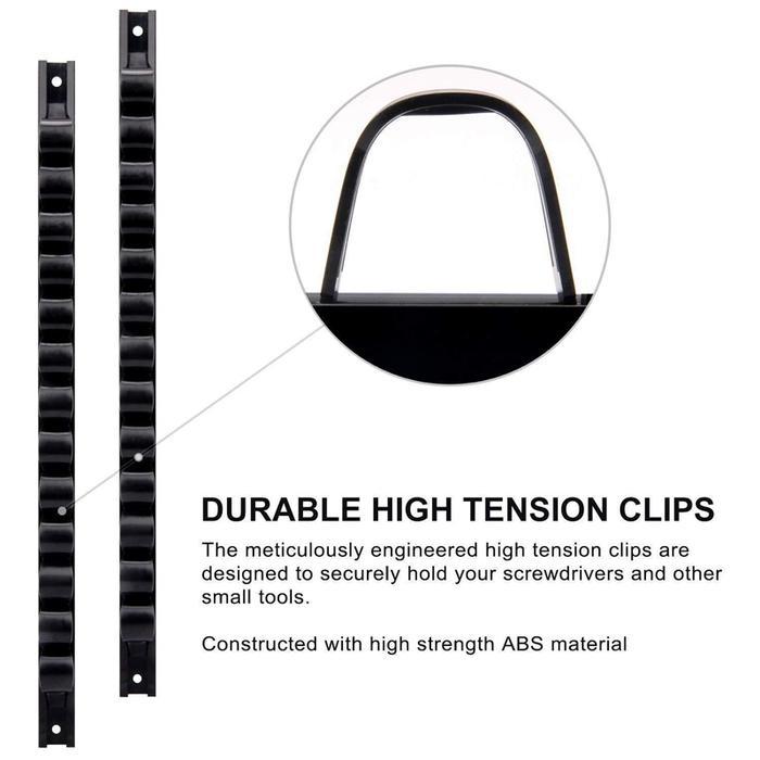 4Pcs 78 Clips Rak Obeng Organizer Dinding Gantung Serbaa Tempat Kunci Pas Tang Perkakas Bengkel