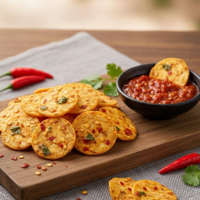 1 Kg Keripik Tempe Sagu/ Keripik Tempe Pedas Daun Jeruk 500 Gr/1Kg Oval Gurih