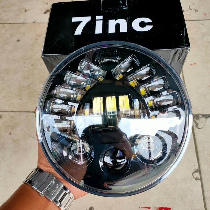 Lampu Depan Daymaker 7 Inch Led Super Terang 18 Led Original