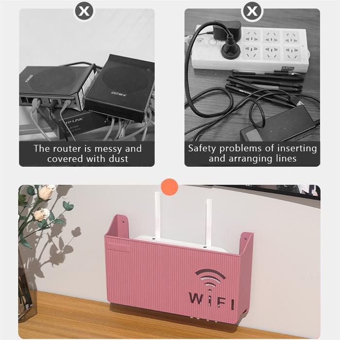 Wall-mounted Wireless Wifi Router Box Office Media Decor Console Wifi Box Wireless Storage Boxes