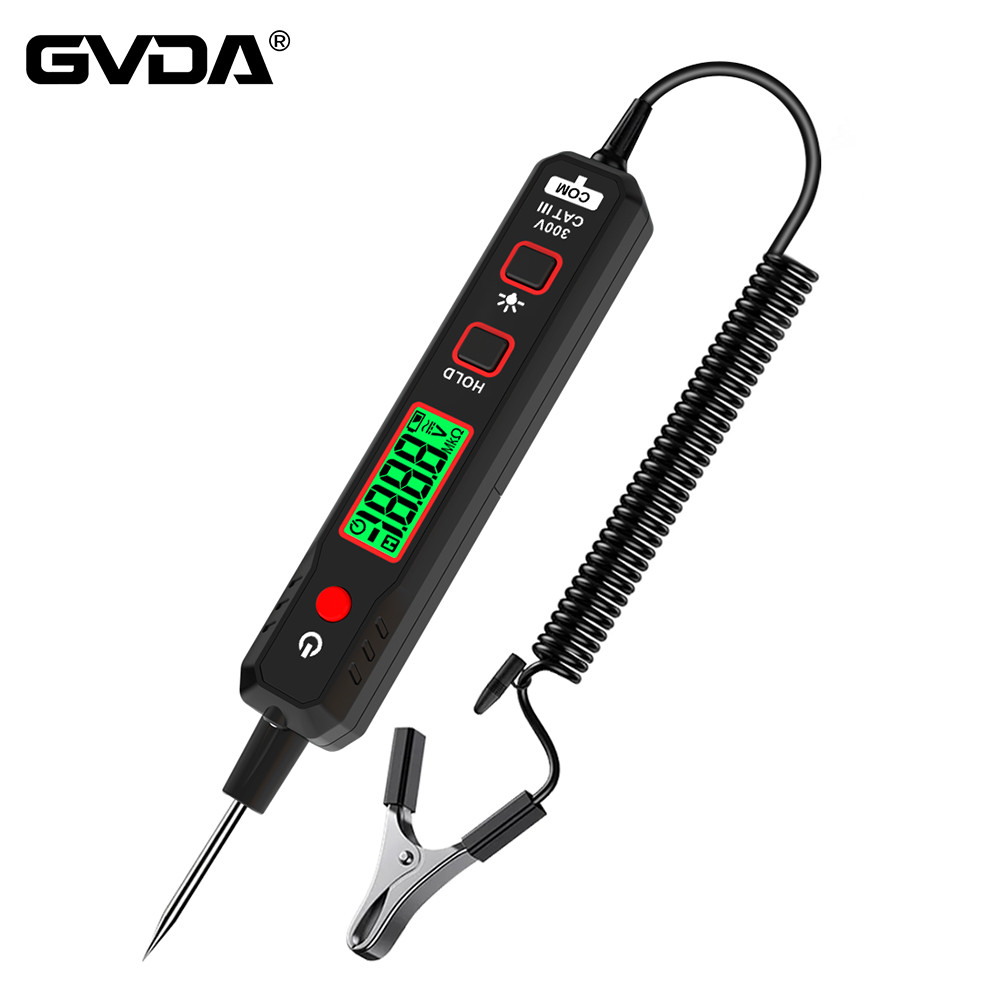 GVDA DC Voltage Detector Car Multimeter Resistance Continuity Tester Measure Motorcycle Battery