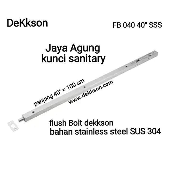 Flush Bolt Dekson FB 040 40"inch 100 cm Grendel Tanam Slot Pintu Kayu