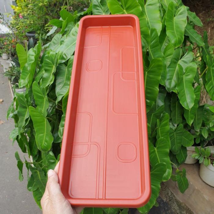 "New" TATAKAN SEGI PANJANG ALPEN 50 Alas Pot Kotak Panjang Tatakan Pot Panjang