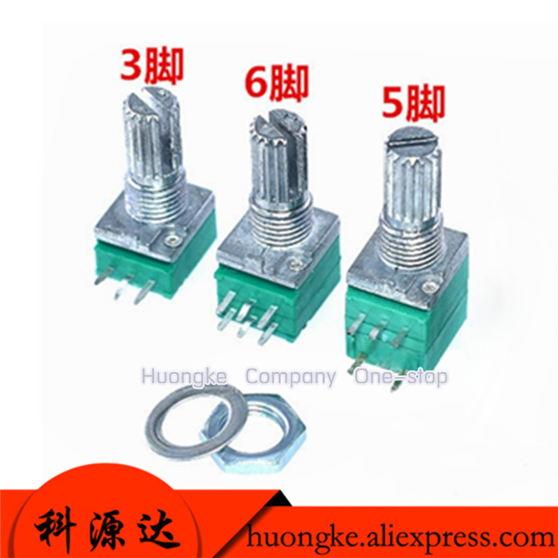 Rv097Ns 5Pin B5K/10K/20K/50K/100K Rk097N 3Pin Rk097K 6P Single Linked Potentiometer With A Switch
