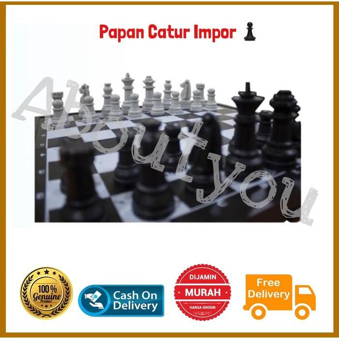 Papan CATUR Plastik Lipat Chess Board Catur Impor SNI Besar Murah