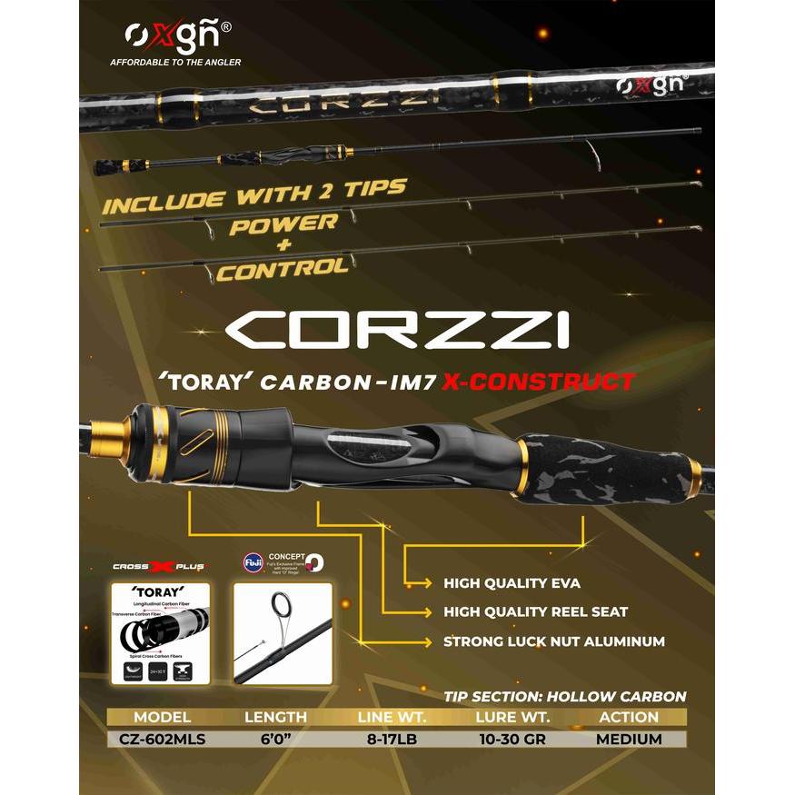 Joran Pancing Oxgn Corzzi 602 I 8-17 Lb I Spinning & Bait Casting