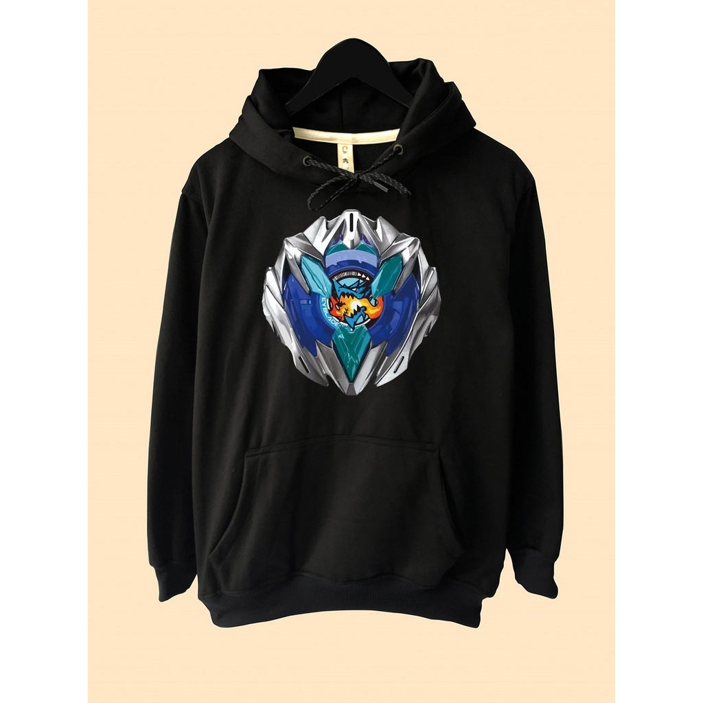 Jaket Hoodie Anime Beyblade X Gear Chip logo Dran buster