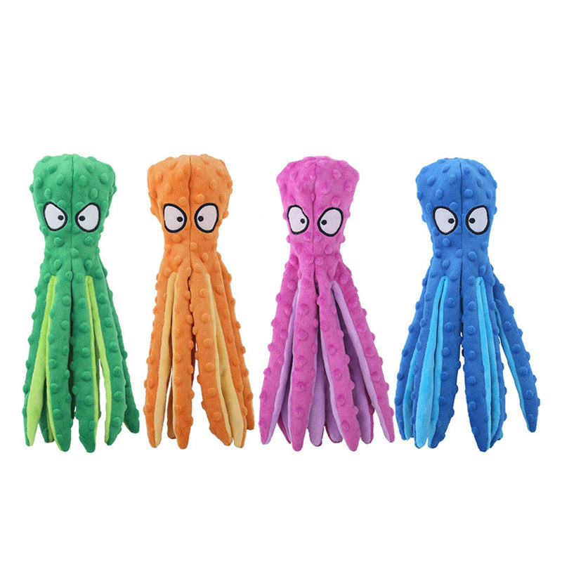 New Pet Plush Toy Cat Dog Voice Octopus Shell Puzzle Toy Bite Resistant Interactive Pet Dog Teeth