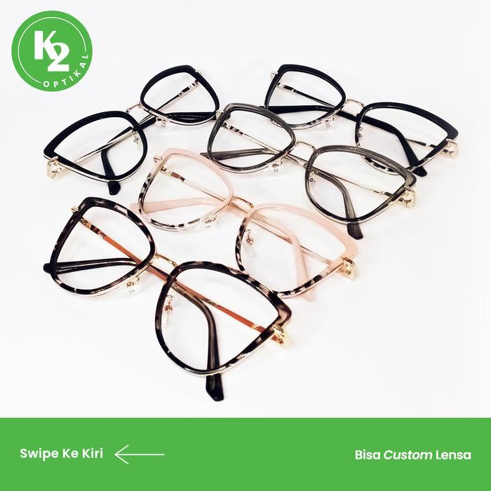 kacamata fashion 8513 lensa minus photbrown photocromic bluecromic blueray antiradiasi wanita pria