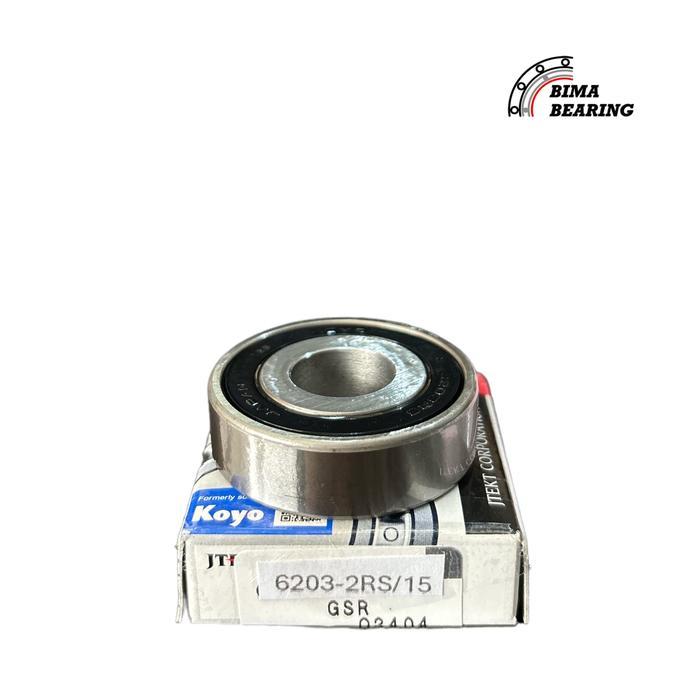 BEARING 6203 2RS/15 AS 15MM 15X40X12 TUTUP KARET KOYO JAPAN LAHER RODA BELAKANG TIGER NINJA ORI