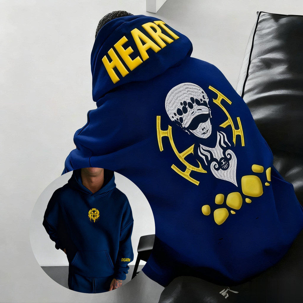 One Piece Hoodie Men Women Anime Oversize Sweatshirt Pullover Graphic Print Long Sleeve Top Casual