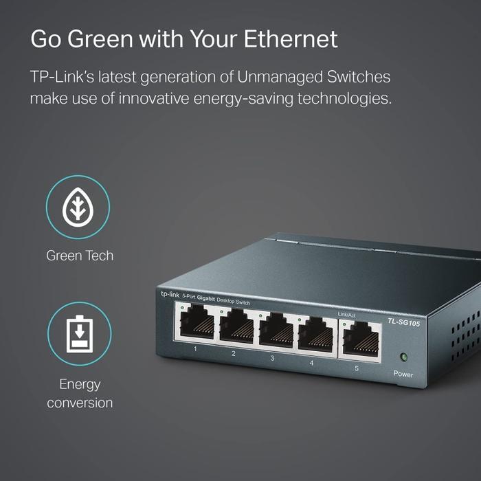 TP-LINK TL-SG105 TPLINK 5-PORT/5 PORT GIGABIT DESKTOP SWITCH TL SG105