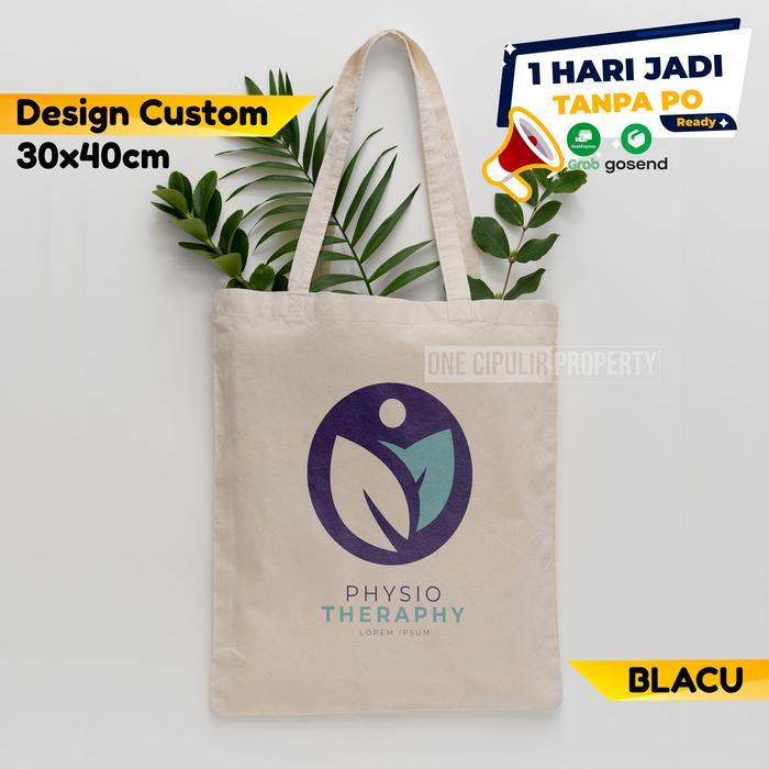 Tote Bag Blacu 40x50cm / UK Besar /Design Custom / Tas Jinjing