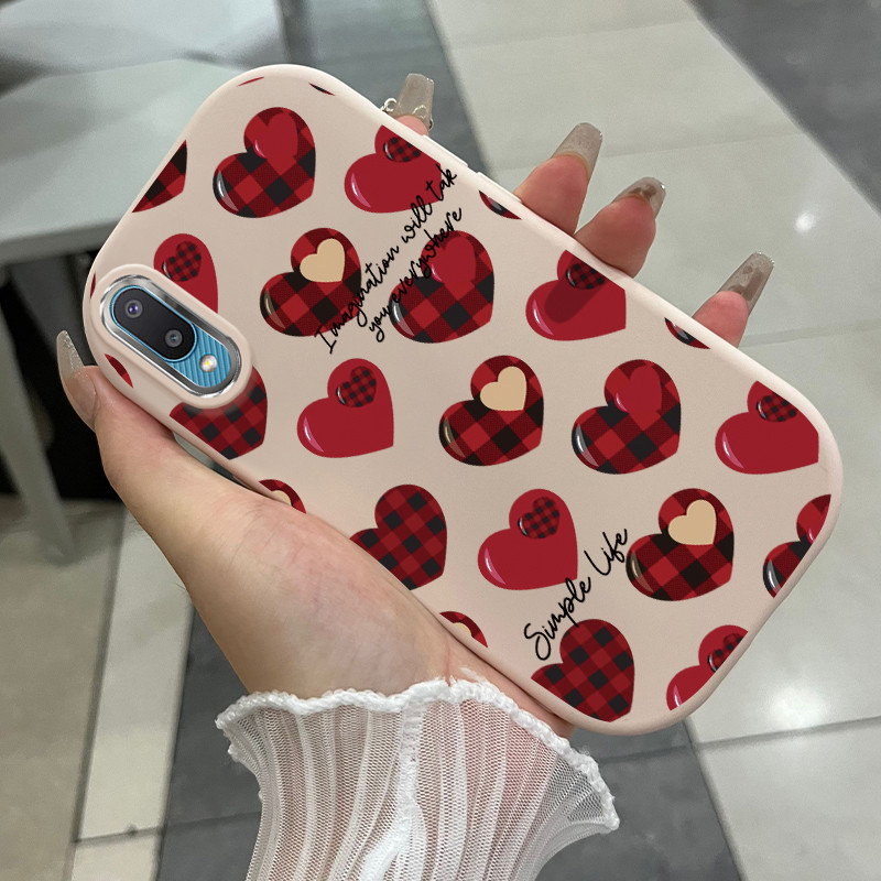 Casing Hp Untuk Samsung Galaxy A02 M02 Case Hati Merah Manis Kesing silikon berbahan Cesing Softcase