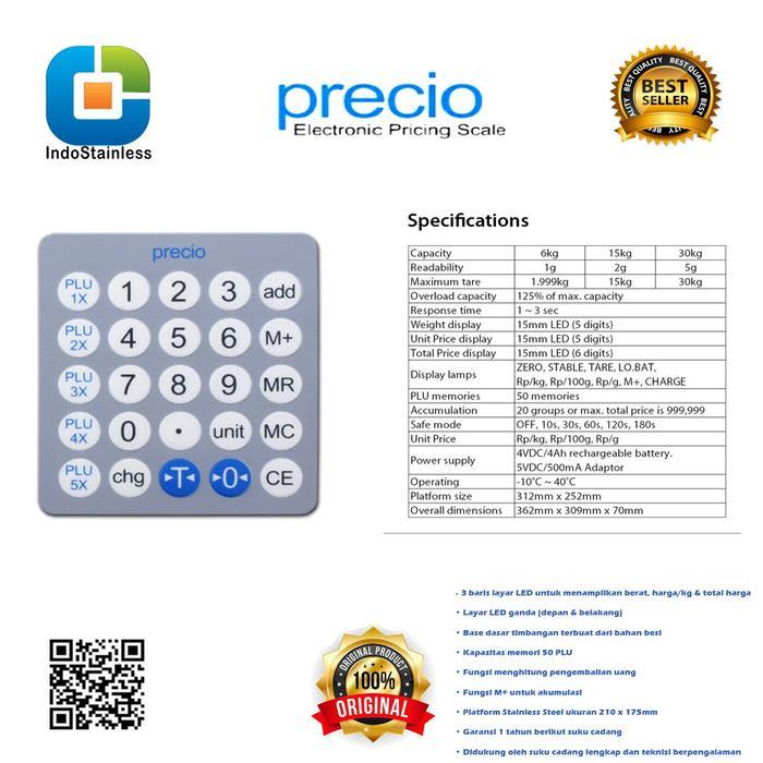 [TIMBANGAN DIGITAL] PRECIO TIMBANGAN DIGITAL PRECISE SCALE 30 KG