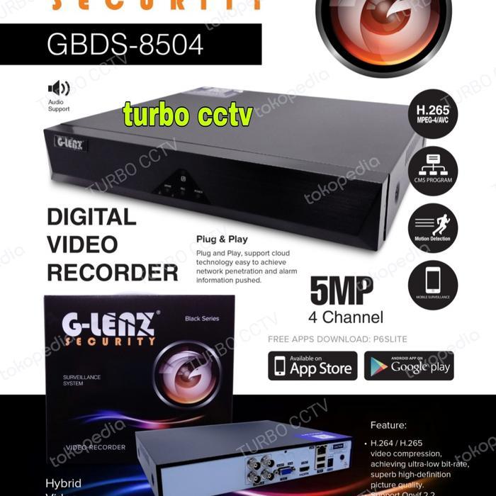 Dvr 4Ch Glenz Full 5Mp Dvr Cctv 4 Ch 5Mp Gbds-8504