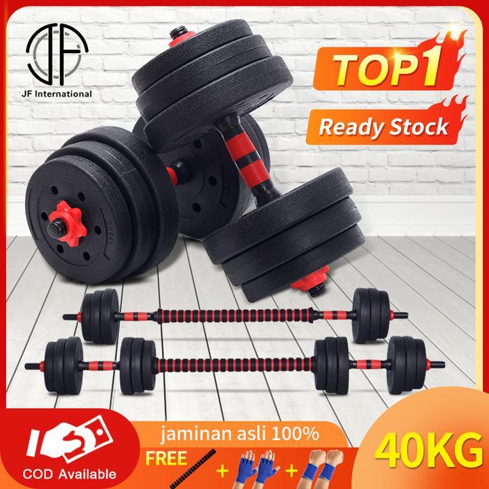 Dumbell set 40KG Barbel set Dumbel Dumbell alat olahraga rumahan fitne