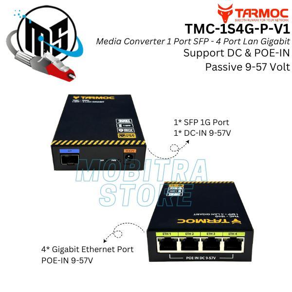 Tarmoc TMC-1S2G 1FO SFP 2LAN Gigabit Media Converter 1 FO 2 LAN