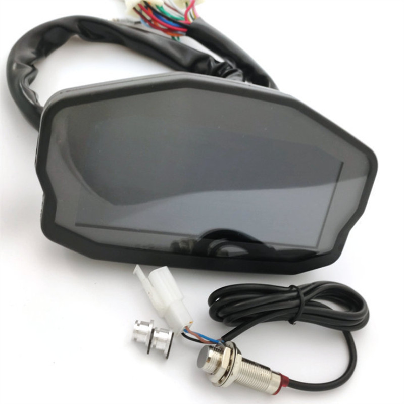 Classic-Digital Motorcycle Speedometer LED Dashboard RPM For Honda Ducati Kawasaki Suzuki