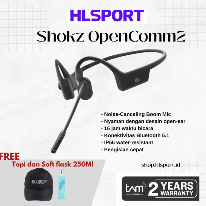 Bintaro Shokz Opencomm2 Wireless Bluetooth Bone Conduction Opencomm