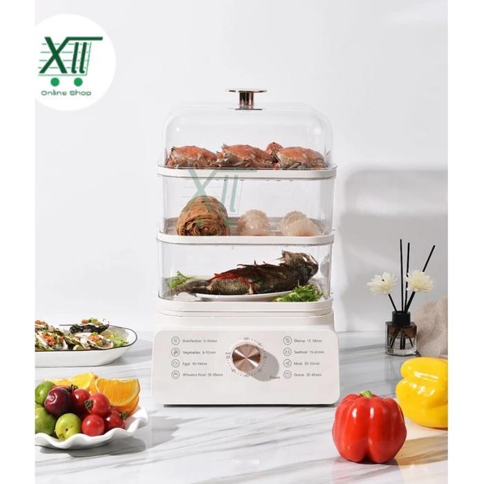 Idealife Fs~1201 Electric Food Steamer 3 Layers Pengukus Makanan Listrik Serbaguna