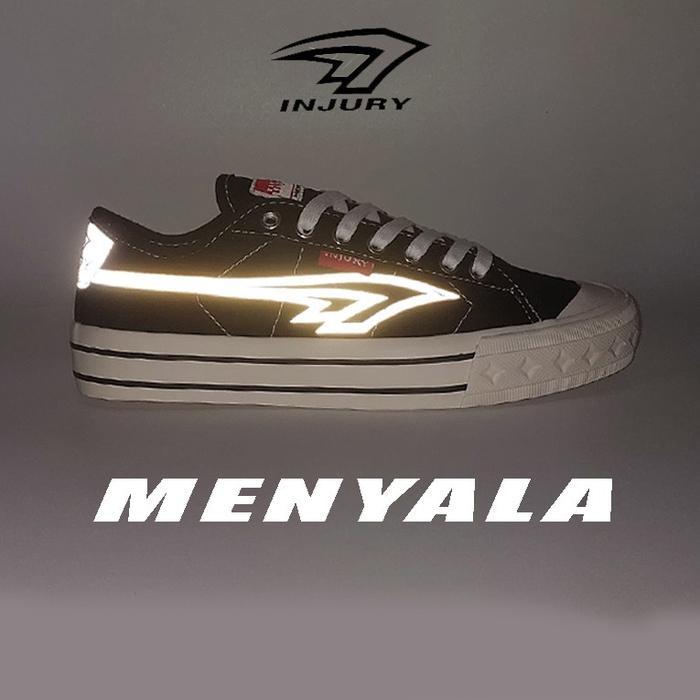 Fromzero X Injury - Sepatu Sneakers Kasual Sepatu Sekolah Pria Wanita Everest Hitam Putih FLASH 36 -