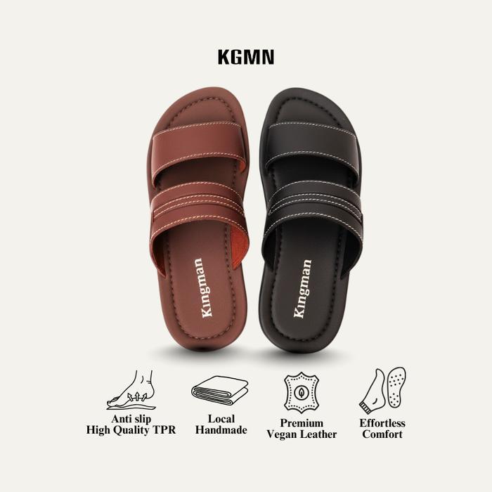 Kingman Sandal Pria Logan Original Sandal Kulit Premium Kualitas Import LG830