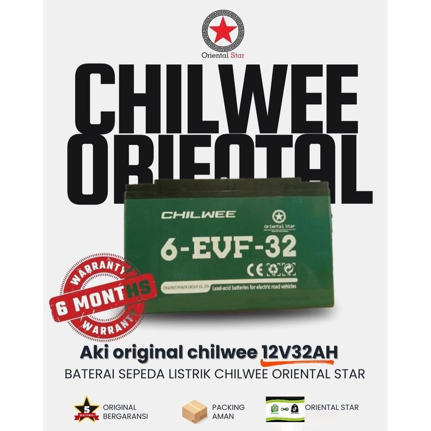 Aki Baterai Chilwee Oriental Star 12V 32Ah Sepeda /Motor Listrik