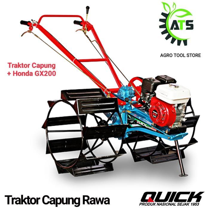 Traktor Bajak Sawah Quick Capung Rawa Honda GX200 7HP Siap Pakai