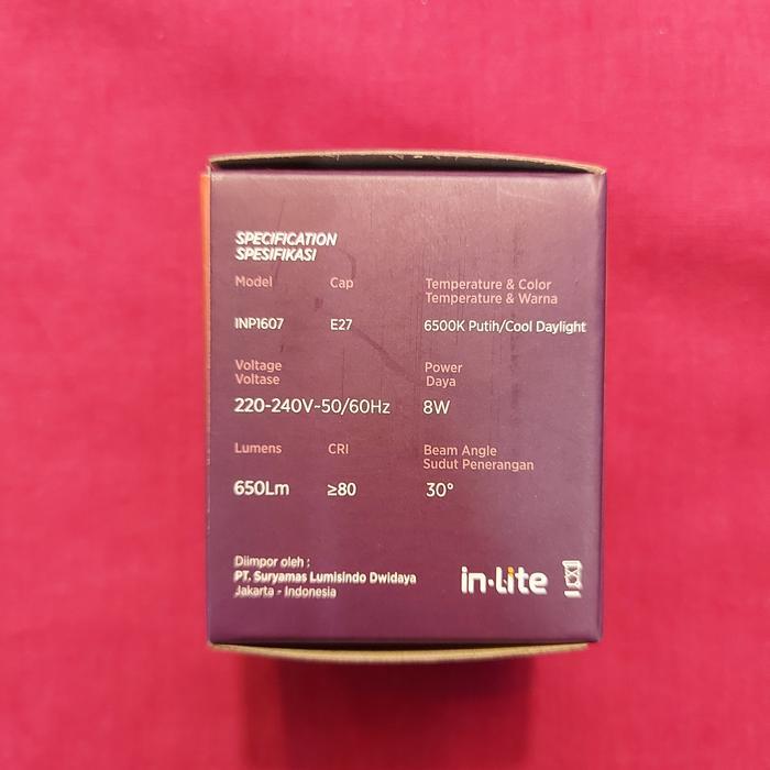"New" INP1607 Lampu LED Sorot Par SPOTLIGHT COB 8w E27 Inlite