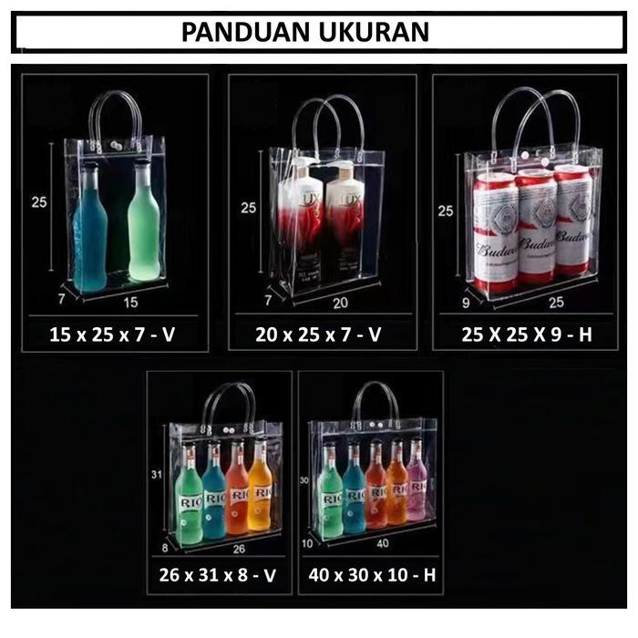 Tas Mika PVC Kantong Mika Goodie Bag Tas Hampers Tas Souvenir