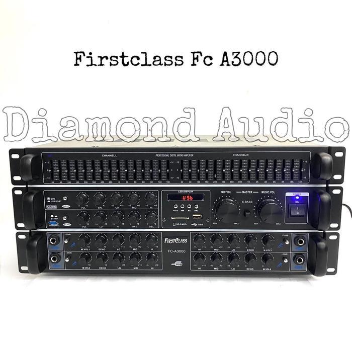 Amplifier Karaoke Firstclass Fc A3000 Usb Original Mixer Ampli First Class Fc A 3000 - Hitam, Fc A30