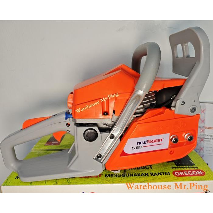 New West Gergaji Mesin Chainsaw 588 Bar 22 inch