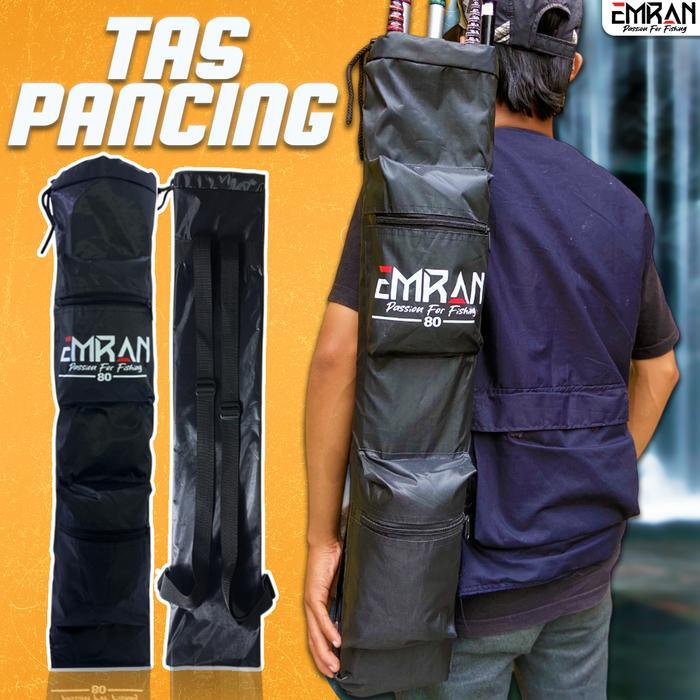 Best Seller Tas Serut Pancing Tegek Serut 2 Kantong Muat Joran 5-7Pcs Original