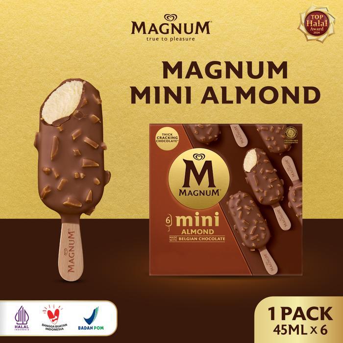 Magnum Mini Almond 6X45ml - Wall's Es Krim / Ice Cream